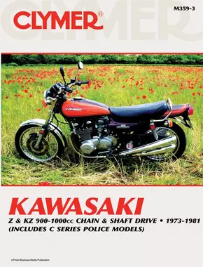 Kawasaki Z & KZ 900-1000cc Chain & Shaft Drive Motorcycle (1973-1981) Service Repair Manual