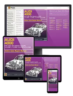Audi 4000 Sedan & Coupe (80-87) Haynes Online Manual