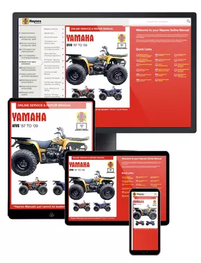 Yamaha YFB and YFM ATVs Haynes Online Manual covering Timberwolf, Bear Tracker, Bruin, and Big Bear (87-09)