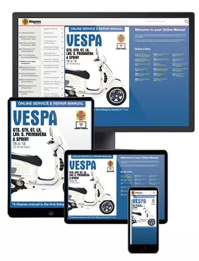 Vespa GTS, GTV, LX & S 125 to 300 (2005-2018) Haynes Online Manual
