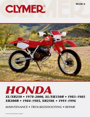 Honda XL/XR250 (1978-2000) & XL/XR350R (1983-1985) Motorcycle Service Repair Manual